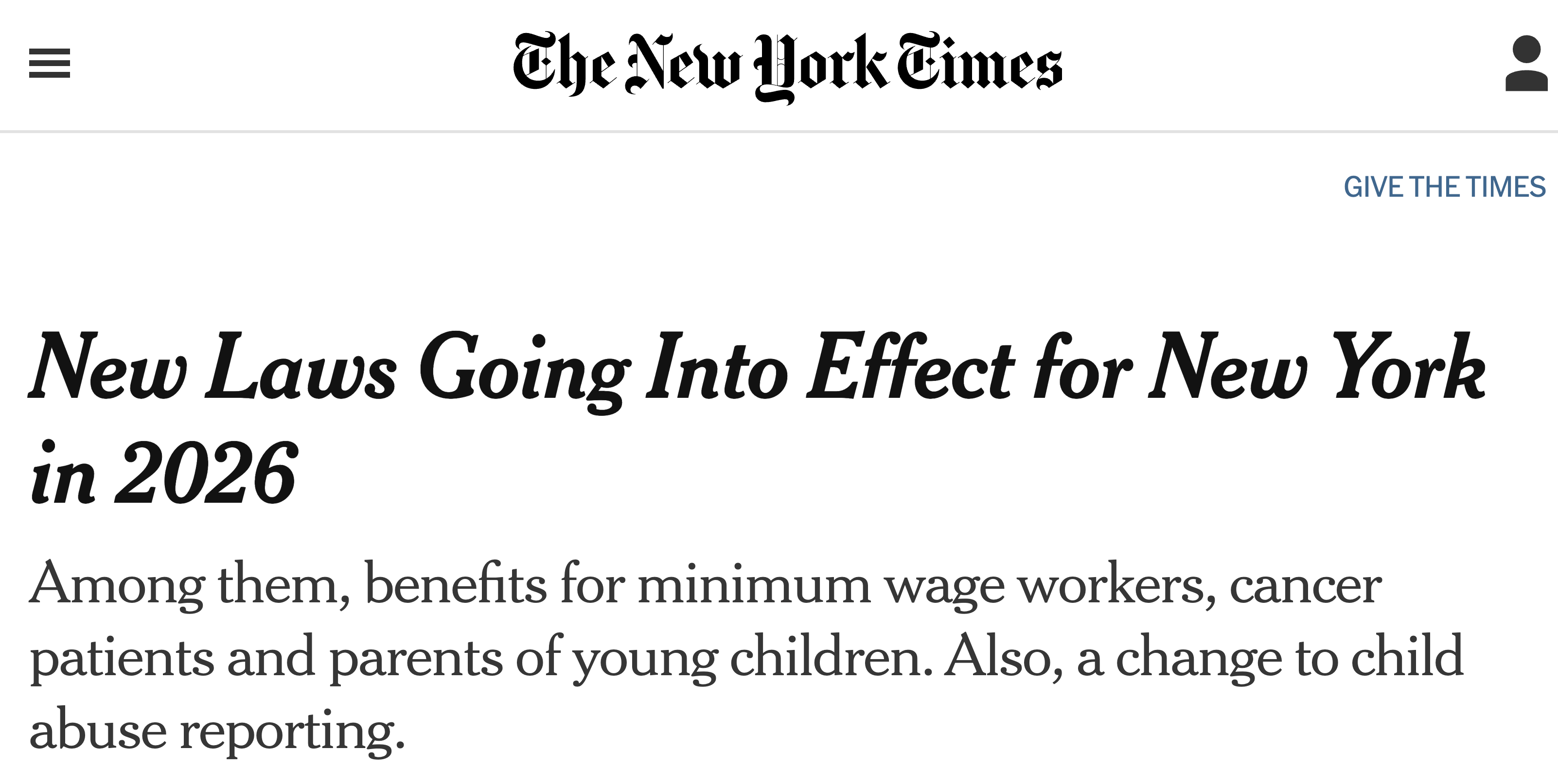 2026纽约州新规落地！涉及育儿补贴、工资上涨、医疗福利，直接影响你的生活！